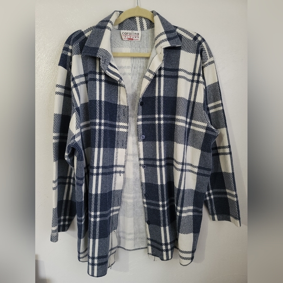 Carolina Colours Vintage Women's Plaid Button Up Shacket Size 2XL - Picture 11 of 11